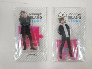 SMILE-UP ジャニーズ Snow Man 目黒蓮 阿部亮平 アクリルスタンド Johnnys’ ISLAND STORE アイドル グッズ 2個セット ユーズド