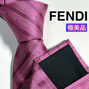 極美品 FENDI フェンディ ネクタイ　ズッカ柄　現行　ビジネス