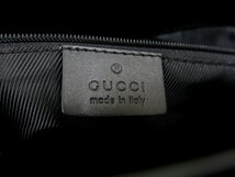 GUCCI グッチ◆GGキャンバス カーフ レザー 本革◆トート バッグ◆ブラック グレー SV金具◆ヴィンテージ◆腕掛け◆B5 収納◆N7730_画像7