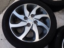 ◆スズキMK21SパレットSW14インチ4穴PCD100純正アルミホイール4本★165/55R14タイヤ付/ワゴンRアルトMRワゴン/ラパンなどに◆_画像8