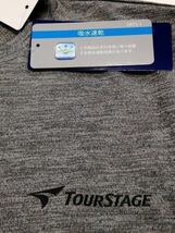 TOURSTAGE GOLF ツアーステージ ゴルフ 吸水速乾 軽量 半袖 Tシャツ カットソー LLサイズ 杢グレー 新品タグ付き_画像5