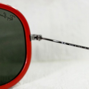 Rare / Near Mint！★ ” Ray Ban ” Sunglasses Dark Green / Red Frame ★ の画像4