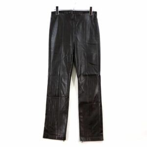 Mila Owen ミラオーウェン 20AW faux leather skinny pants レザー見えスキニーパンツ 1 ブラウン