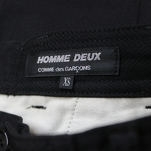 COMME des GARCONS HOMME DEUX コムデギャルソンオムドゥ 17AW ウール モヘア ヘリンボーン パンツ XS ブラック_画像4