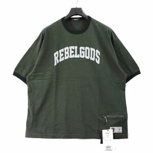 UNDERCOVER アンダーカバー 23SS ラフィー天竺TEE REBELGODS PATCH Tシャツ 5 カーキグリーン