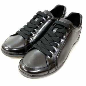 PRADA プラダ レザースニーカー 8 1/2 ブラック