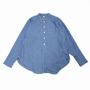 Taiga Takahashi タイガ タカハシ 23SS LOT 106 NARROW COLLAR SHIRT シャンブレーシャツ 14 インディゴ