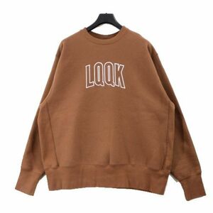 LQQK STUDIO ルックスタジオ 23SS LQQK Arc Logo Crewneck スウェット 2XL ブラウン