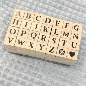 はんこ 木製 アルファベット
