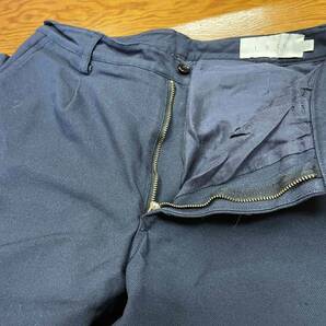 【1906 by Gymphlex/バイジムフレックス】Poly Tuck Tapered Slacks size2 NAVY ポリエステル タック テーパードスラックス パンツの画像7