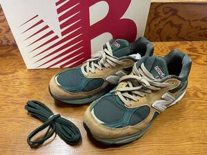 美品 箱付き【new balance/ニューバランス】MADE IN USA M990WG3 990V3 SNEAKERS 27.5cm スニーカー ランニングシューズ V5 992 993 1906