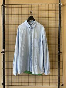 【DIGAWEL/ディガウェル】Switching Design L/S Shirt size4 MADE IN JAPAN 前後切替しデザイン ロングスリーブシャツ バイカラー コットン