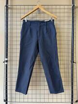 【1906 by Gymphlex/バイジムフレックス】Poly Tuck Tapered Slacks size2 NAVY ポリエステル タック テーパードスラックス パンツ_画像1