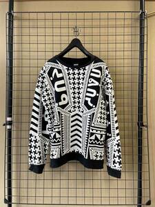 【KTZ/ケーティーゼット】Geometry Print Crewneck Sweatshirt ジオメトリープリント 幾何学模様 総柄 クルーネック スウェットシャツ