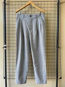 MADE IN JAPAN【Casely-Hayford/ケイスリーヘイフォード】Tuck Tapered Slacks Pants size36 タック テーパード スラックス サマーウール