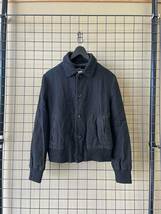 SAMPLE【tricot COMME des GARCONS/トリコ コムデギャルソン】Wool Jacket Blouson BLACK ウール ブルゾン リブ ボンバージャケット_画像1