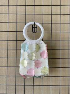 未使用【Jerome Lemaitre】H.P.FRANCE アッシュペーフランス Pastel Color Handmade Mini Bag パステルカラー ハンドメイド ミニバッグ