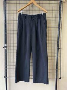 【bukht/ブフト】2-TUCK BAGGY TROUSERS BLACK size1 MADE IN JAPAN ツータック バギートラウザーズ ワイドパンツ スラックス ブラック