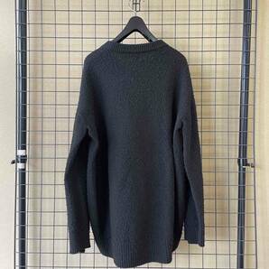 【unfil/アンフィル】Brushed Camel Sweater Crewneck BLACK size1 MADE IN JAPAN クルーネック キャメル セーター シャギー ニットの画像4