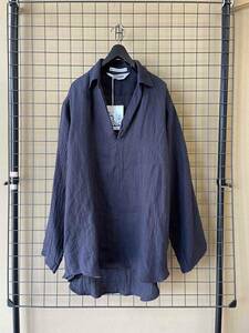 タグ付き 未着用【CITYLIGHTS PRODUCTS/シティライツ プロダクツ】MEX KAFTAN SHIRT BLACK LINEN プルオーバーシャツ ビッグシルエット