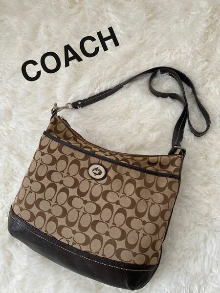 COACHショルダーバッグシグネチャA4可通勤お出かけ キャンバス 斜めがけ