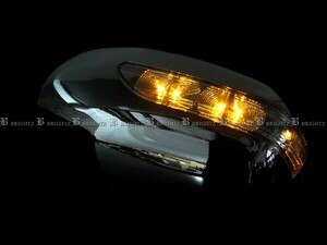 ボンゴブローニイバン GDH201M 1型 LED メッキ サイド ドア ミラー カバー ガーニッシュ ベゼル パネル モール MIR－SID－124