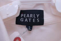 【感謝セール】【超美品】中古 ゴルフウェア PEARLY GATES(パーリーゲイツ) ポロシャツ 白 レディース 2_画像2