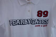 【感謝セール】【超美品】中古 ゴルフウェア PEARLY GATES(パーリーゲイツ) ポロシャツ 白 レディース 2_画像3