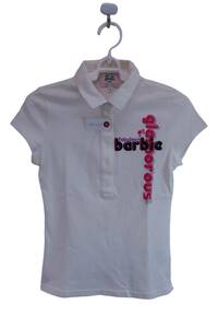 Barbie GOLF(バービーゴルフ) ノースリーブポロシャツ 白 レディース 0 ゴルフ用品 2403-0210 中古