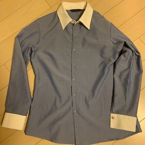 美品　セロリー selery パトリックコックス　 長袖シャツ　ブラウス　事務服 ストライプ