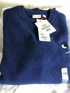 UNIQLO ANYA HINDMARCH ユニクロ アニヤ コラボ プレミアムラムクルーネックセーター（長袖）ブルー 160サイズ 新品