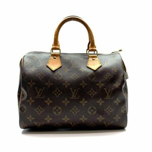 LOUIS VUITTON ルイヴィトン M41528 スピーディ25 ハンドバッグ ミニボストン モノグラム ファスナー開閉 かばん ブラウン 管理RY24000814