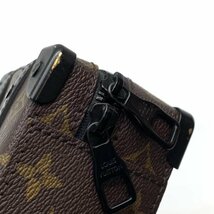 LOUIS VUITTON ルイヴィトン M45935 マカサー ハンドル ソフトトランク ショルダーバッグ モノグラム 茶色 黒 メンズ 管理RY24000819_画像8