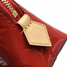 LOUIS VUITTON ルイヴィトン M91496 コスメティック ヴェルニ ポムダムール 赤 ポーチ マルチケース ファスナー エナメル 管理RY24001108_画像8