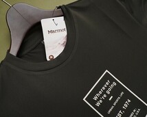 新品正規 Marmot マーモット 海外限定 吸汗速乾 UVカット Peter Round 半袖 Tシャツ100(L)ダークカーキ(DK) 直営店購入 TSM0009_画像3