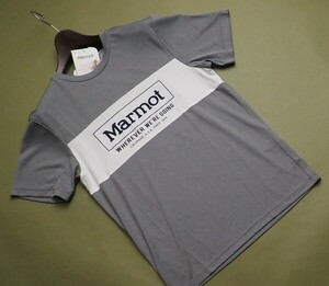 新品正規 Marmot マーモット 海外限定 接触冷感 消臭抗菌 Mision Round 半袖 Tシャツ95(M)ライトグレー(LG) TSM9002 直営店購入 ラスト