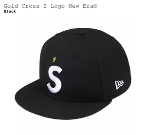 7-3/4サイズ新品国内正規24ss Supreme Gold Cross S Logo New Era Black シュプリーム ゴールドクロス エスロゴ ニューエラ ブラック 黒 