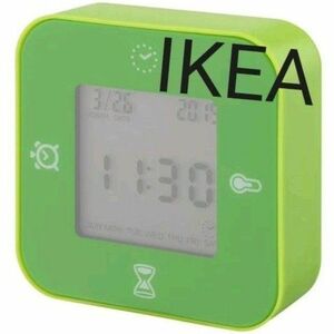 IKEA イケア　クロッキス　KLOCKIS　置時計 置き時計　時計　多機能　デジタル　北欧　おしゃれ　安　激安　緑　グリーン