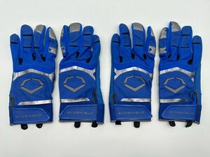 EVOSHIELD エボシールド 野球 両手バッティンググローブ ブルー Size-M　2セット まとめ売り