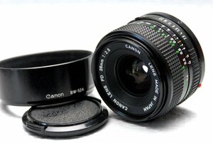 （綺麗）Canon キャノン 純正 FD 28mm 単焦点高級ワイドレンズ 1:2.8 希少・良好品