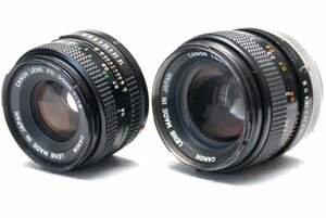 Canon キャノン純正 FDマウント専用（50mm1:1.4 + 50mm1:1.8）高級レンズ2本まとめて 希少な作動品