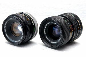 Canon キャノン純正 FDマウント専用 （FD50mm1:1.8 + FD35-70mm1:3.5-4.5）高級レンズ2本まとめて 希少品