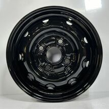 美品 純正 鉄ホイール×4本セット 黒 ブラック 防錆艶塗装済み 12インチ 4J 4穴 PCD100 インセット+45 ハブ径60mm 管理22767_画像2