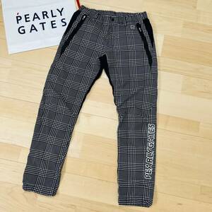 * beautiful goods Pearly Gates Thermo to long thousand bird Glenn check lining attaching stretch pants jogger pants men's * free shipping regular goods 