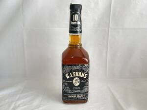 ST0603-62I　B.J.EVANS　SOUR MASH　10年　BOURBON WHISKEY　750ml　43％　エヴァンス　バーボンウイスキー　古酒