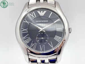 2403530221　＃ EMPORIO ARMANI エンポリオアルマーニ AR-1706 クォーツ QZ スモセコ 腕時計 黒文字盤 ブラック 純正ベルト ケース付き