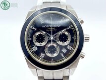 2403670460　＃ CITIZEN シチズン INDEPENDENT インディペンデント 0520-002864-03 QZ クロノグラフ デイト 腕時計 黒文字盤 ブラック_画像1