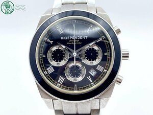 2403670460　＃ CITIZEN シチズン INDEPENDENT インディペンデント 0520-002864-03 QZ クロノグラフ デイト 腕時計 黒文字盤 ブラック