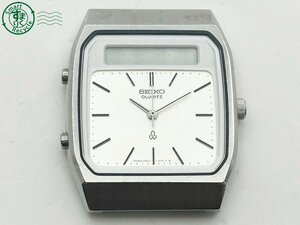 2403671113　◇ SEIKO セイコー H557-5100 白文字盤 シルバー デジアナ フェイスのみ 刻印有り メンズ クォーツ QUARTZ QZ 腕時計 中古