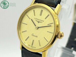 2403661082　◇ LONGINES ロンジン L960.2 960 6232 ゴールド文字盤 2針 レディース クォーツ QUARTZ QZ 腕時計 中古